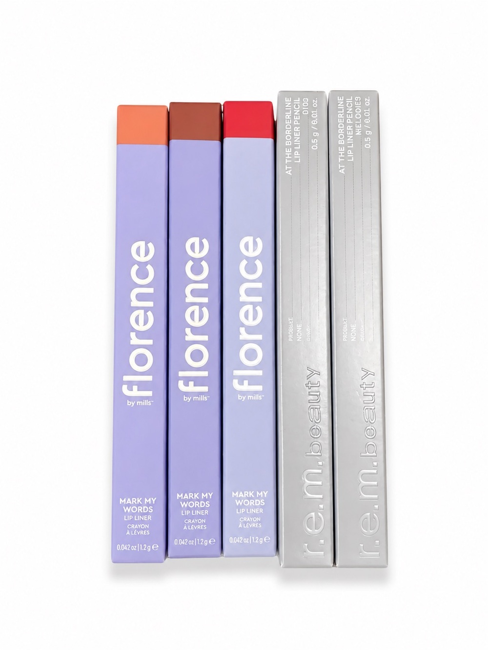 Florence and REM Beauty Lip Liner Bundle of 5